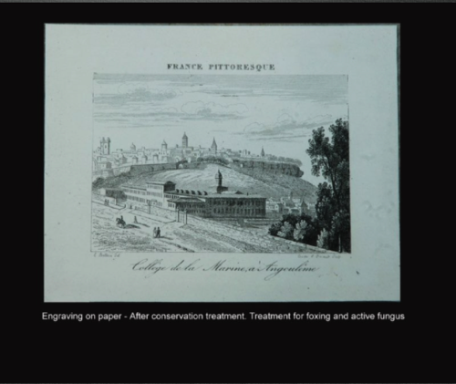 Same Engraving on paper - After conservation Same Engraving on paper - After conservation